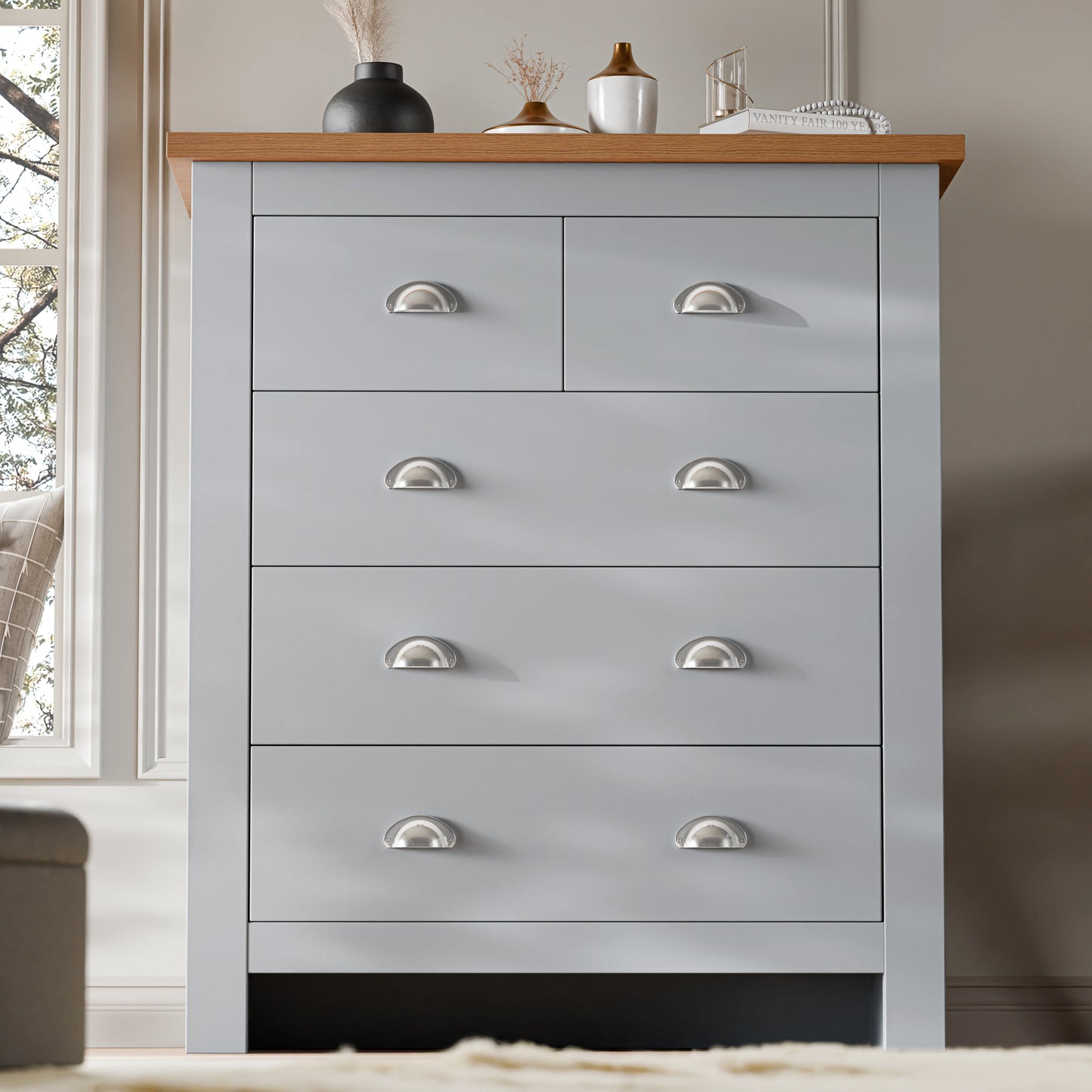 5 Drawer Chest of Drawers - Shaker Bedroom Drawers
