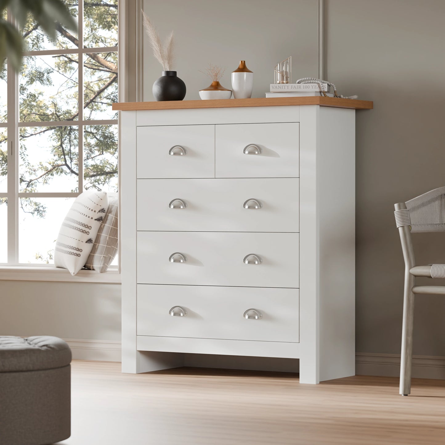 5 Drawer Chest of Drawers - Shaker Bedroom Drawers