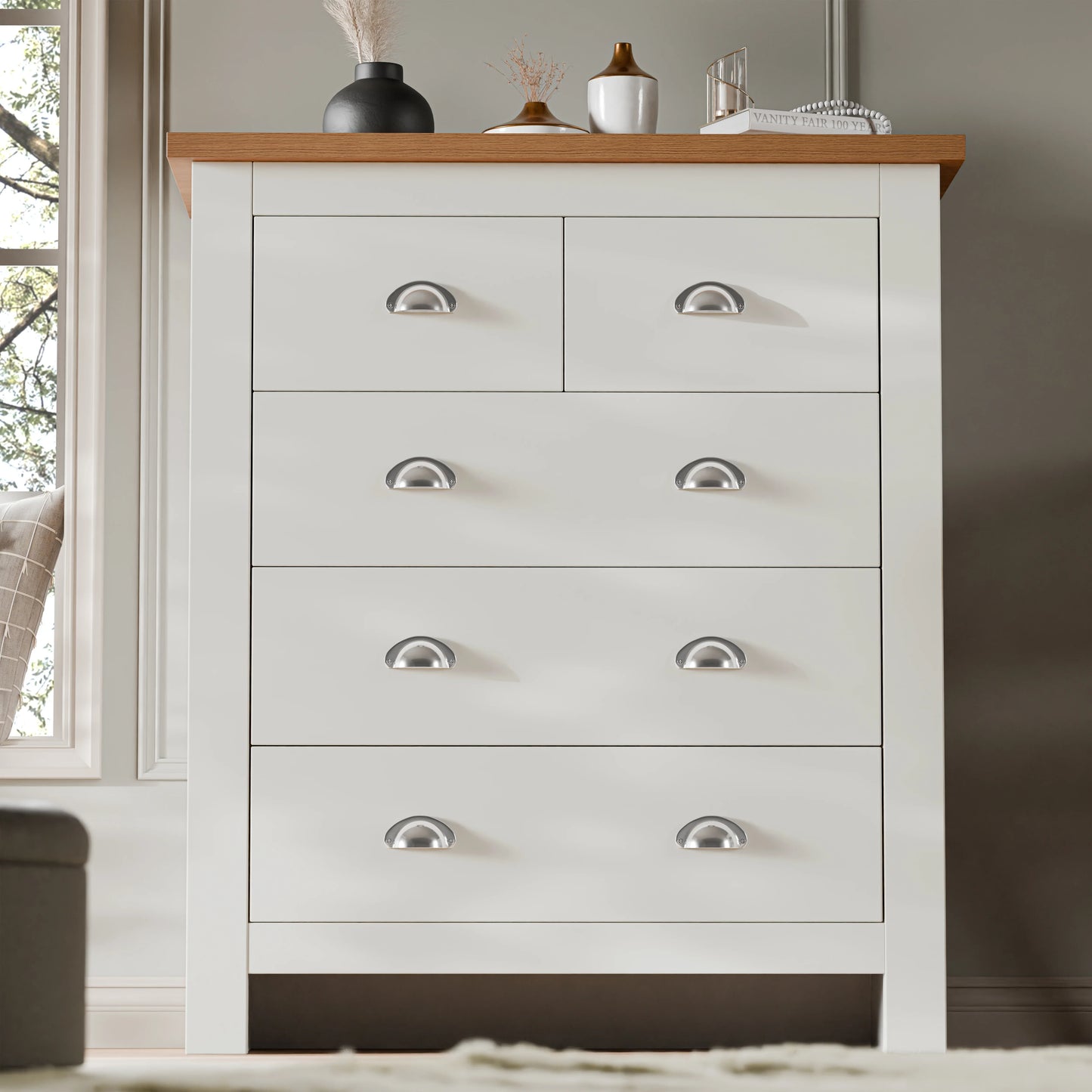 5 Drawer Chest of Drawers - Shaker Bedroom Drawers