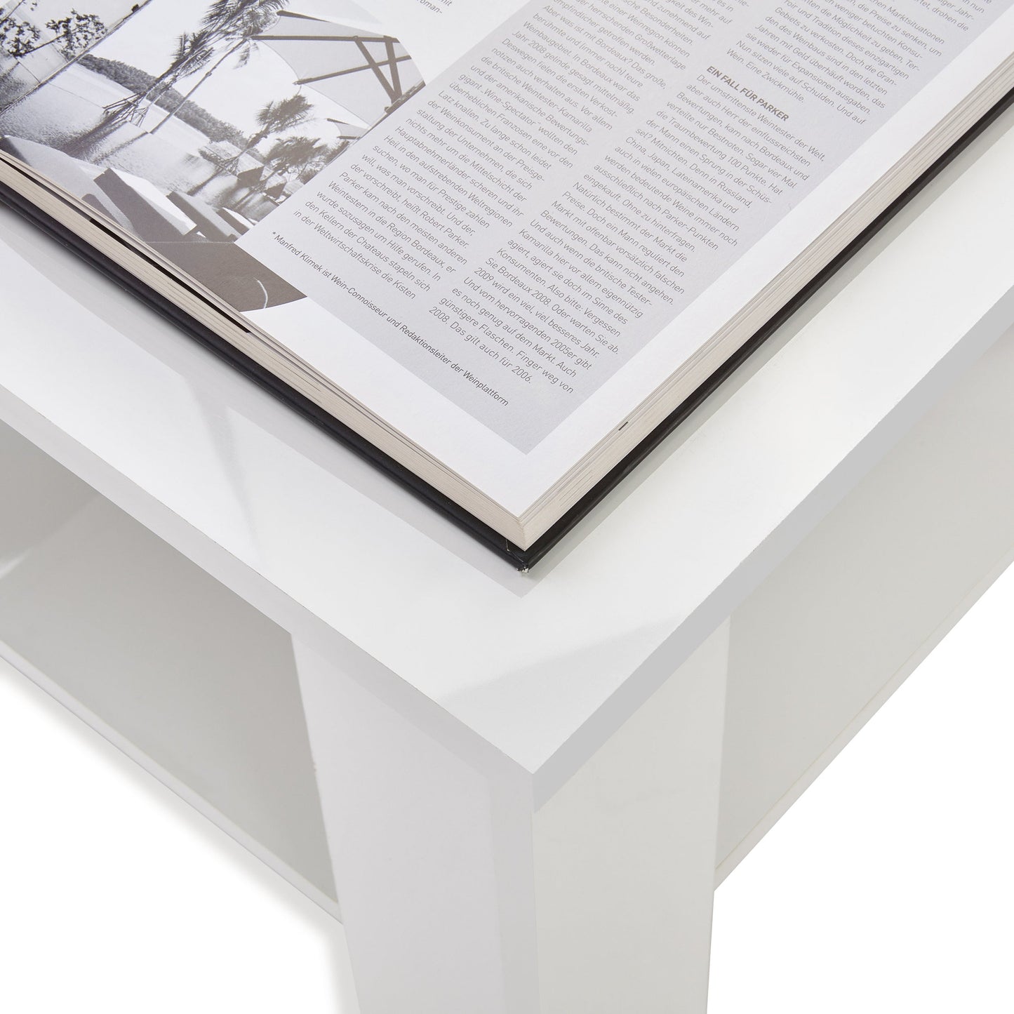 High Gloss Lift Top Coffee Table With Hidden Storage Shelf