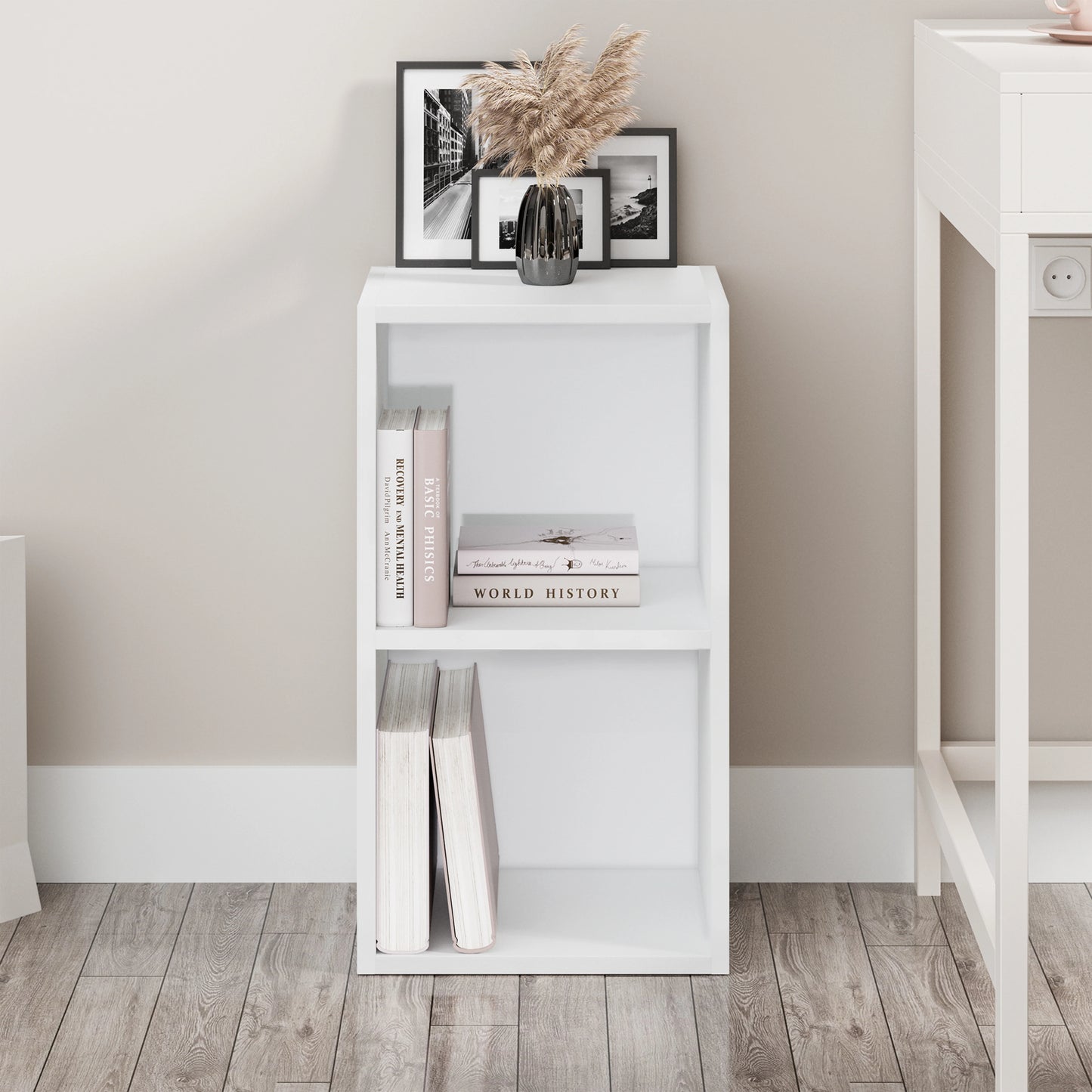 Bookcase Cube Storage Unit - Tall Narrow Bookshelf