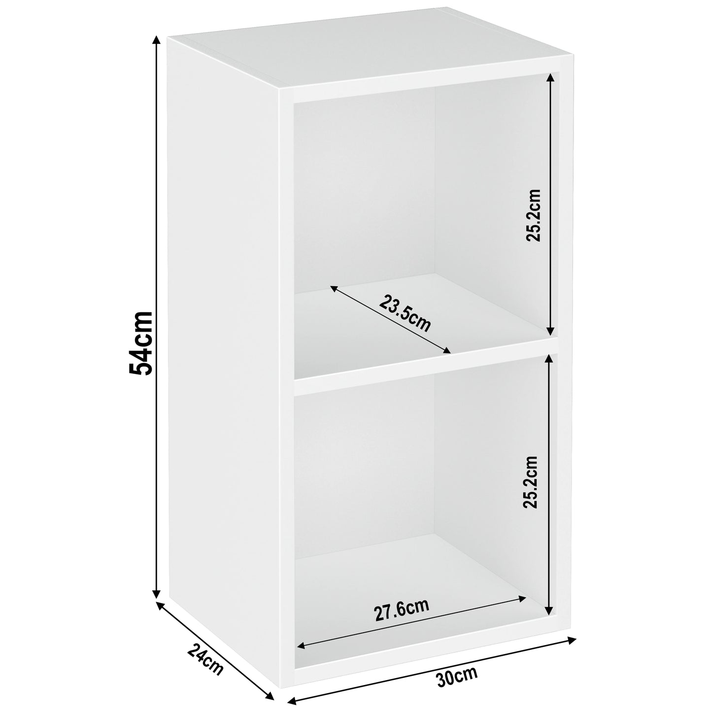 Bookcase Cube Storage Unit - Tall Narrow Bookshelf