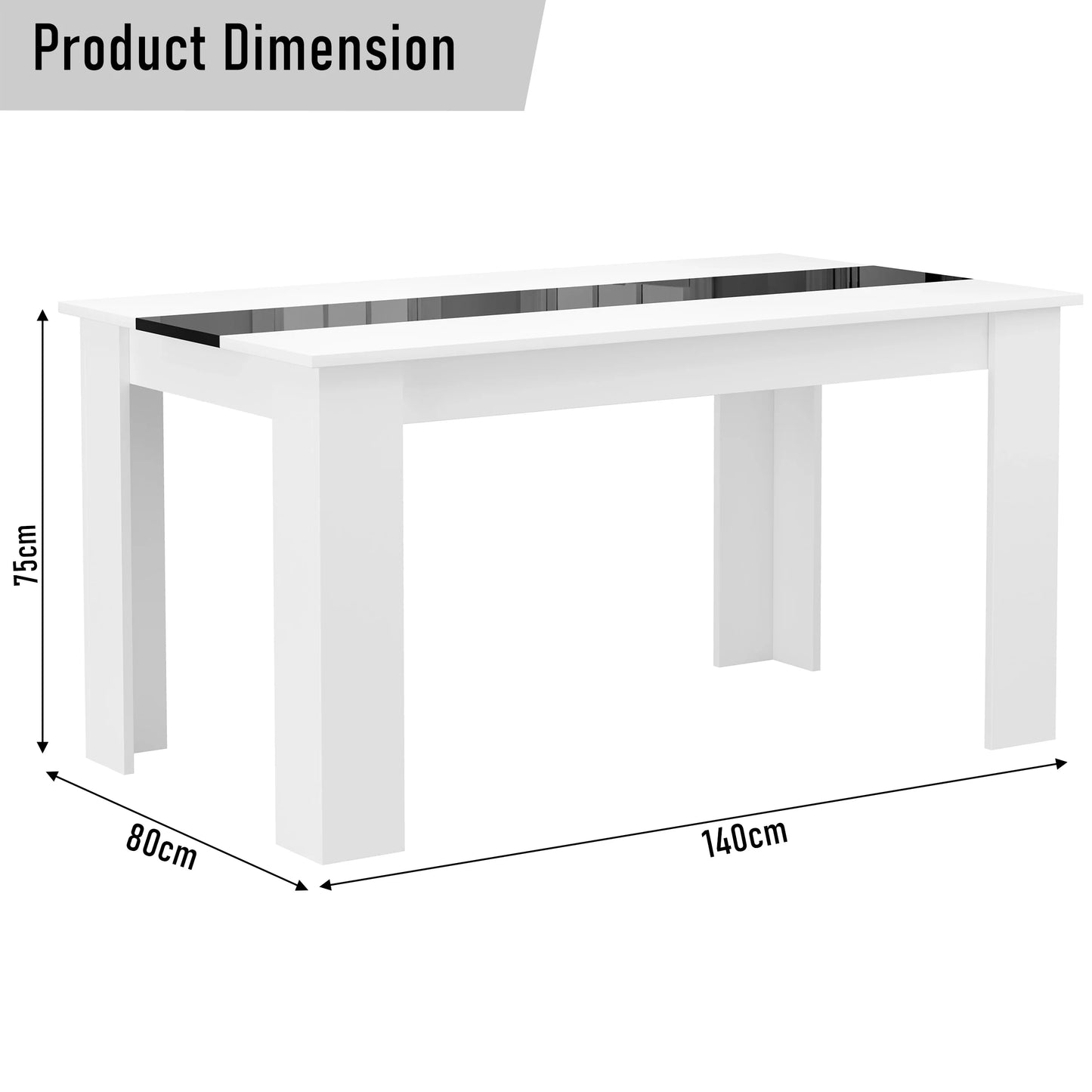 4 and 6 Seater Dining Table Rectangle