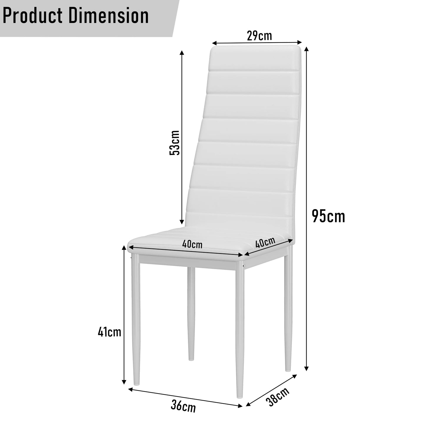 Modern 4-6 Seater White Dining Table and Chairs Set