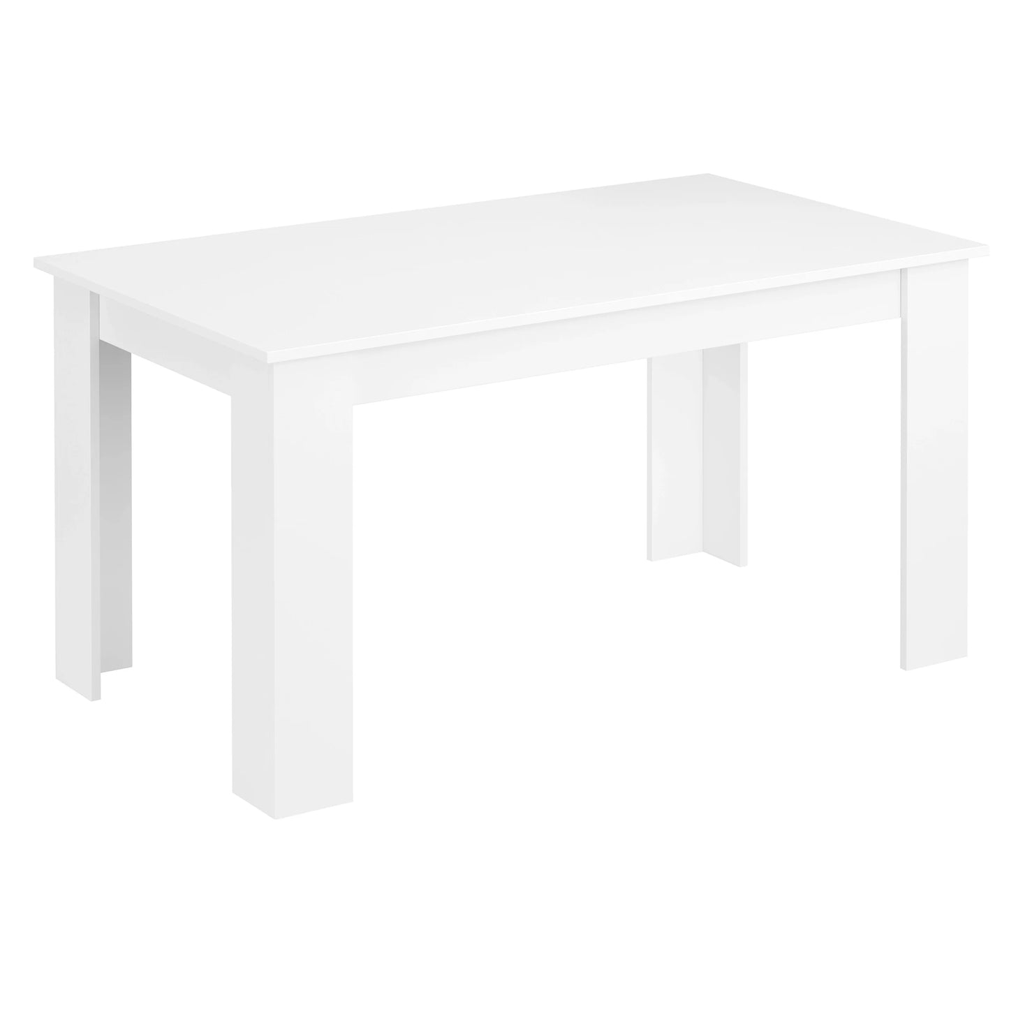 Modern 4-6 Seater White Dining Table and Chairs Set