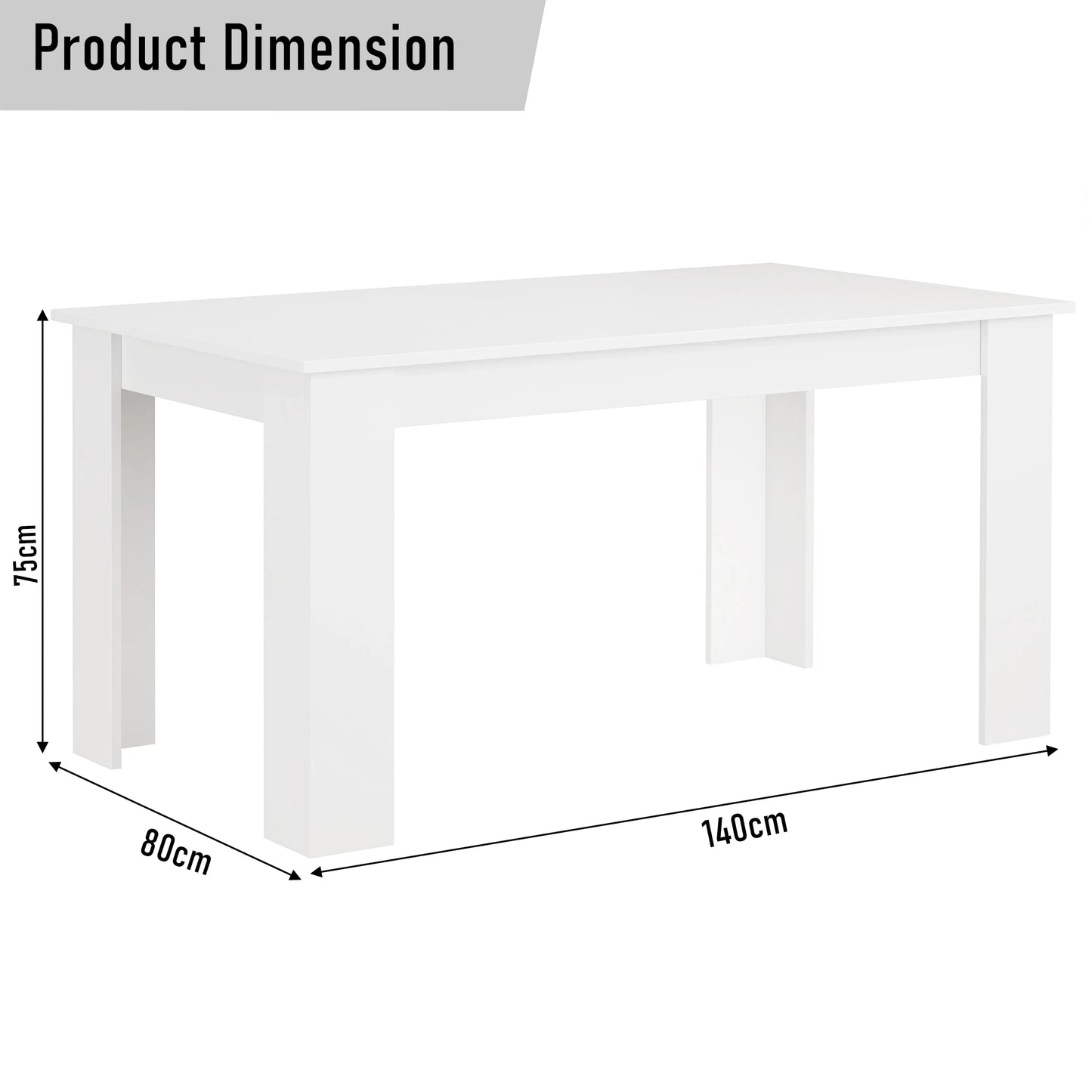 4 and 6 Seater Dining Table Rectangle