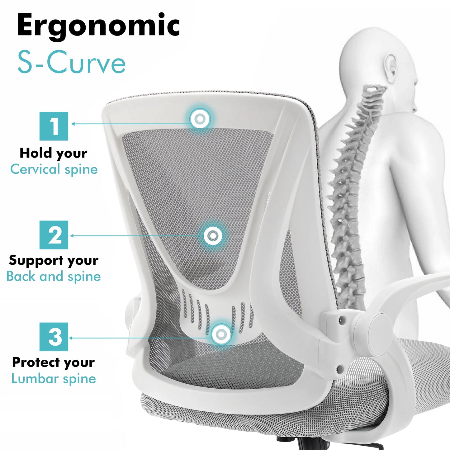 Ergonomic Home Office Chair Mesh - Computer Desk Chair