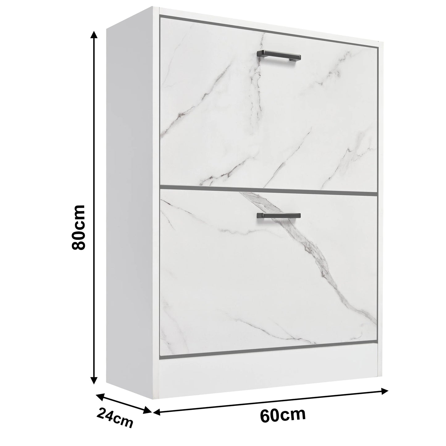 2 Door Slim Shoe Cabinet For Hallway | Small Shoe Storage