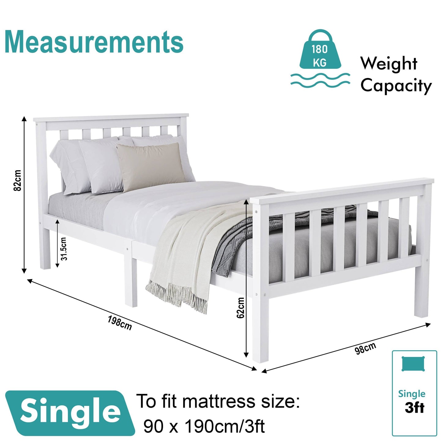 Single Wooden Bed Frame