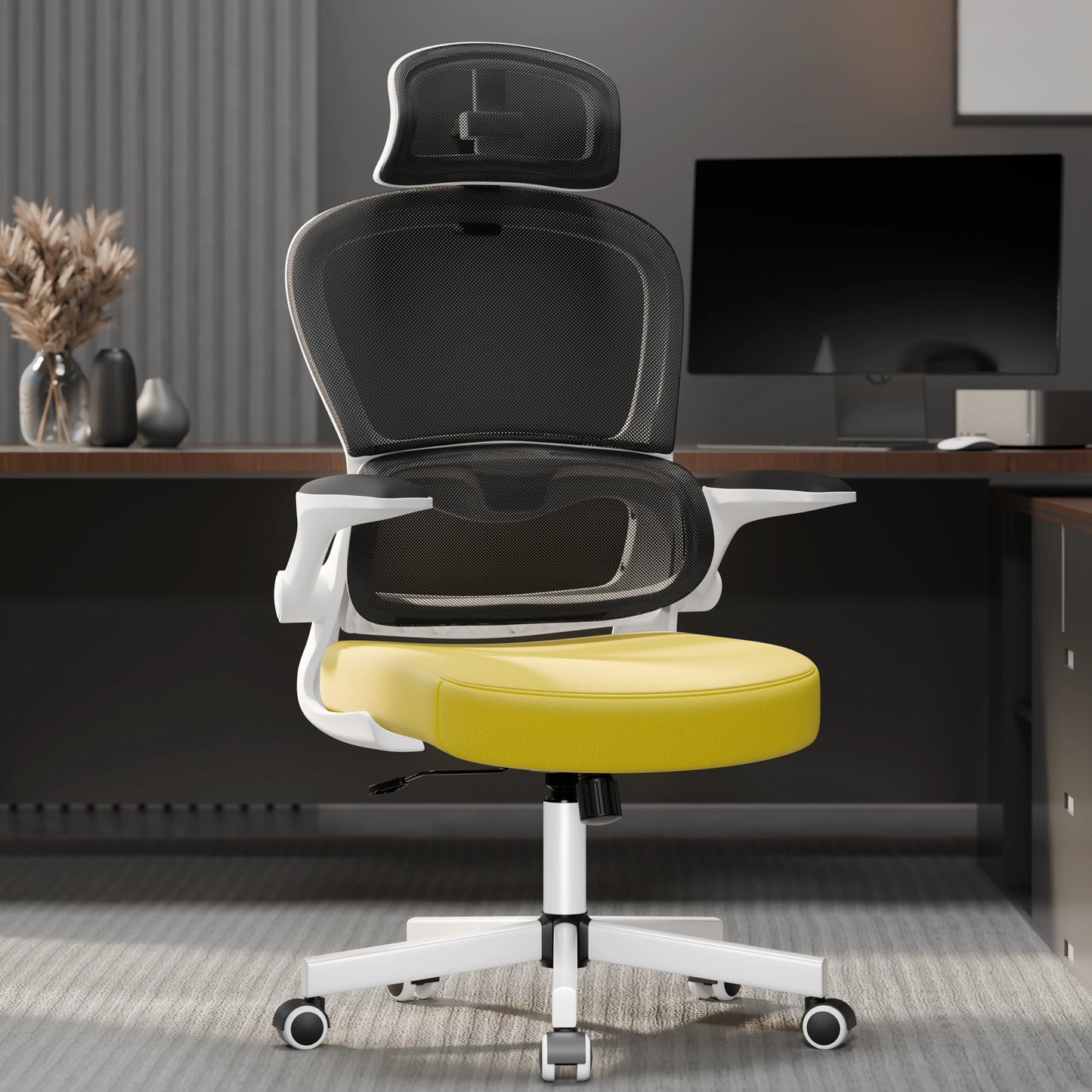 Home Office Chair - Ergonomic Computer Chair with Headrest