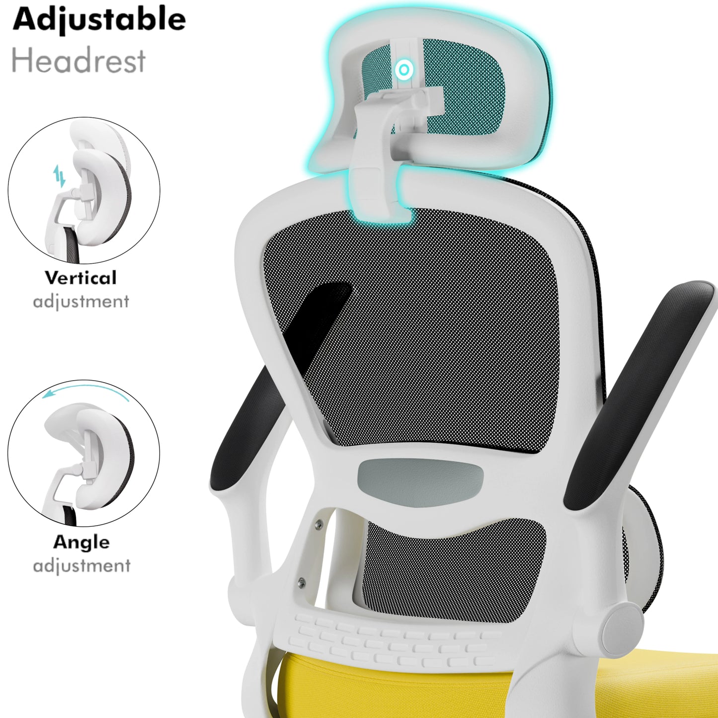 Home Office Chair - Ergonomic Computer Chair with Headrest