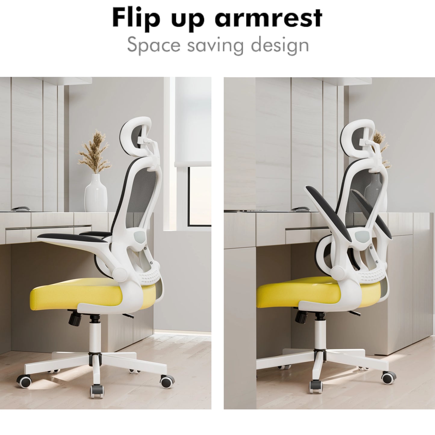 Home Office Chair - Ergonomic Computer Chair with Headrest
