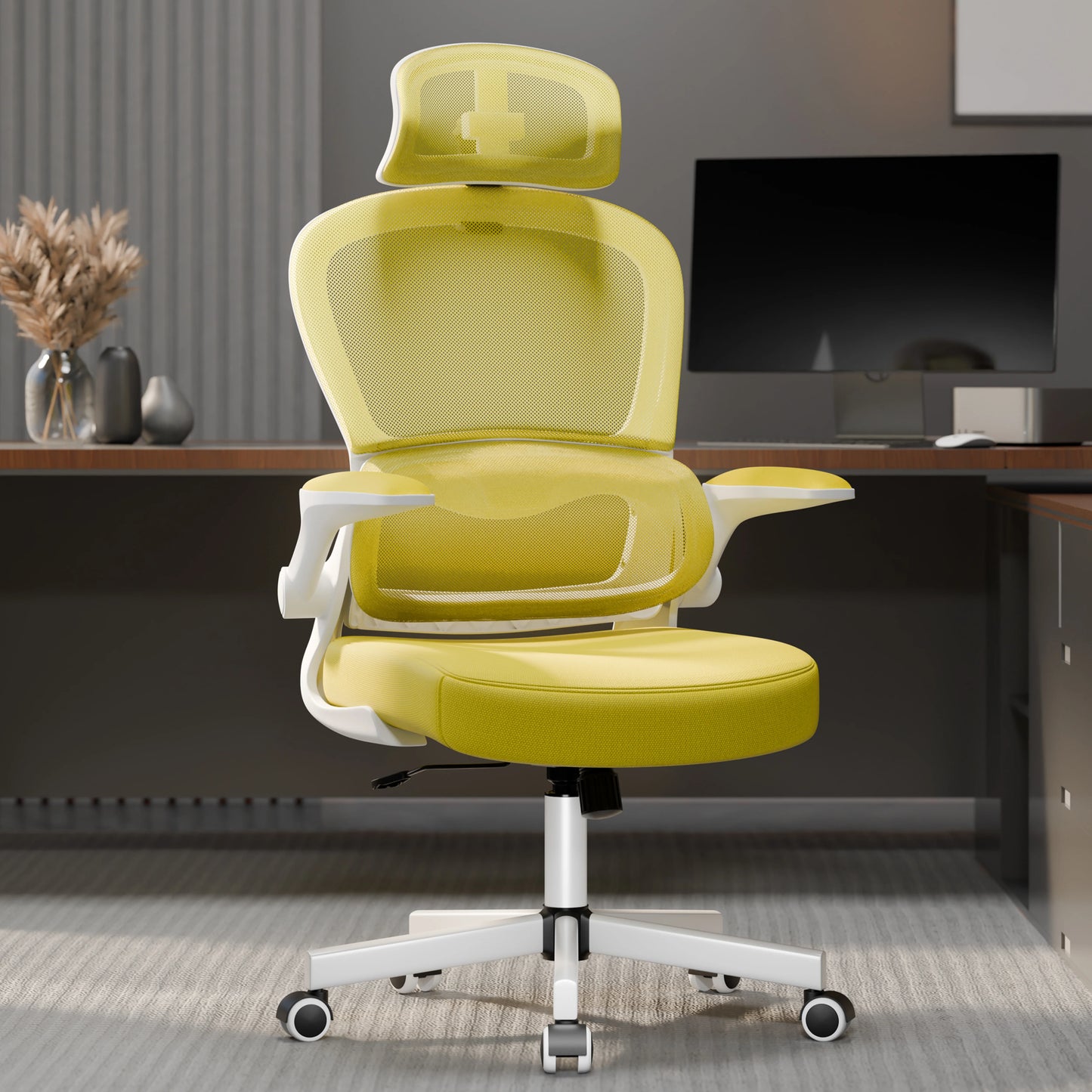 Home Office Chair - Ergonomic Computer Chair with Headrest