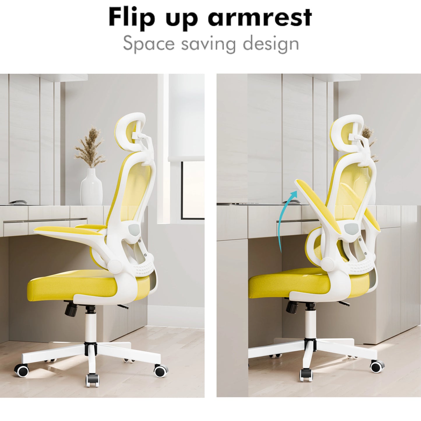Home Office Chair - Ergonomic Computer Chair with Headrest