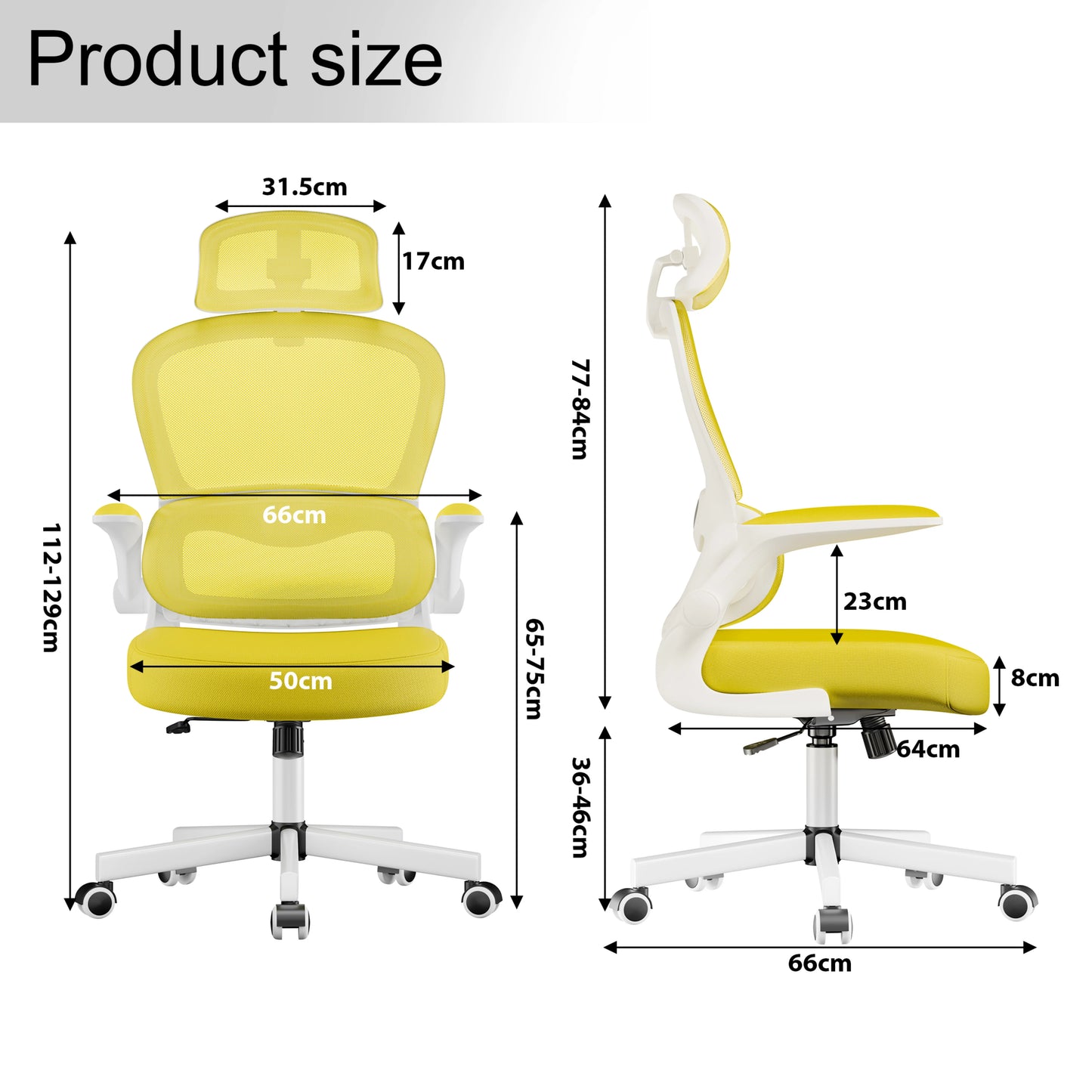 Home Office Chair - Ergonomic Computer Chair with Headrest