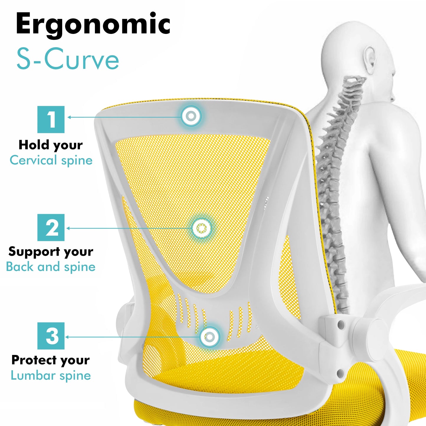 Ergonomic Home Office Chair Mesh - Computer Desk Chair