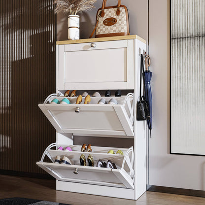 Shaker Shoe Cabinet For Hallway | Modern Shoe Storage Unit