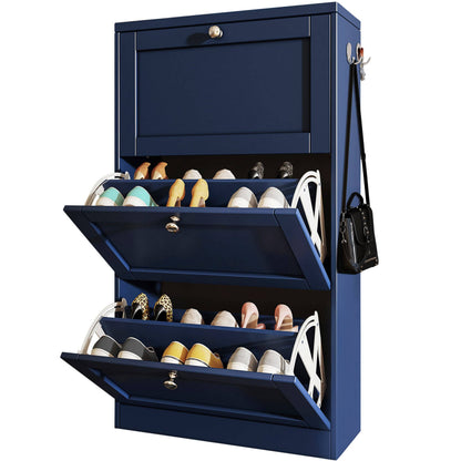 Shaker Shoe Cabinet For Hallway | Modern Shoe Storage Unit