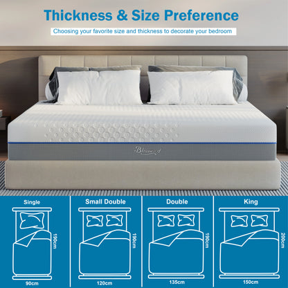 Cool Gel Memory Foam Mattress - Single, Small Double, Double, King