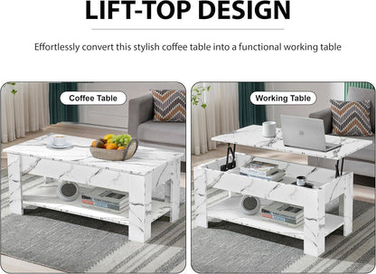 Lift Top Storage Coffee Table | Lift Up Modern Tea Table 120cm Wide