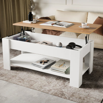 Lift Top Storage Coffee Table | Lift Up Modern Tea Table 120cm Wide