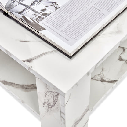 High Gloss Lift Top Coffee Table With Hidden Storage Shelf