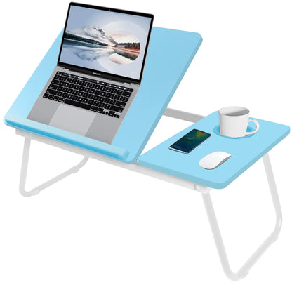 Portable Height Adjustable Laptop Table with Cup Holder