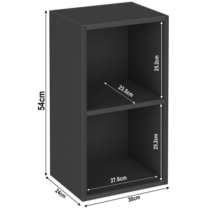 Bookcase Cube Storage Unit - Tall Narrow Bookshelf