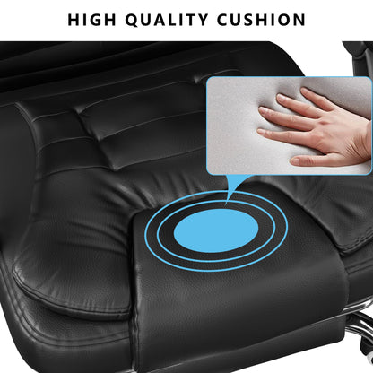 Massage Office Chair with Footrest - Ergonomic Desk Chair