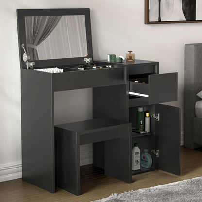 Dressing Table with Mirror and Storage - Makeup Vanity Desk for Girls