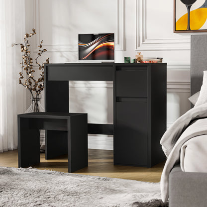 Dressing Table with Mirror and Storage - Makeup Vanity Desk for Girls
