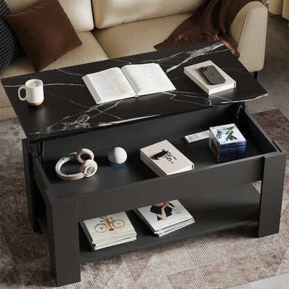 Lift top Coffee Table with Storage - Lift up Living Room Table 100cm