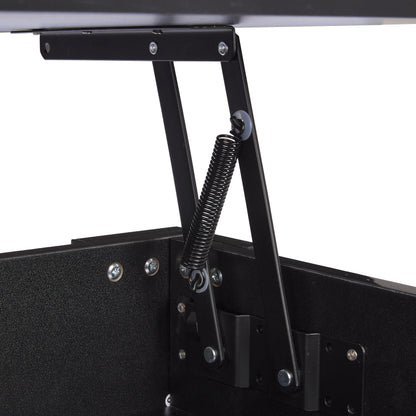 High Gloss Lift Top Coffee Table With Hidden Storage Shelf