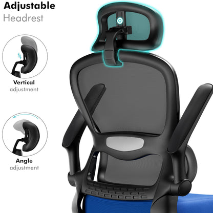 Home Office Chair - Ergonomic Computer Chair with Headrest