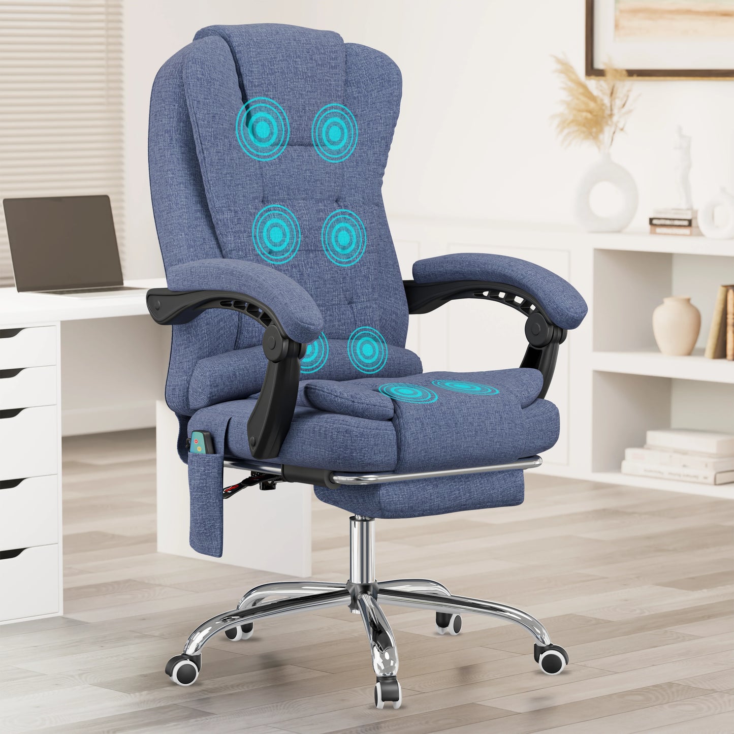Massage Office Chair with Footrest - Ergonomic Desk Chair