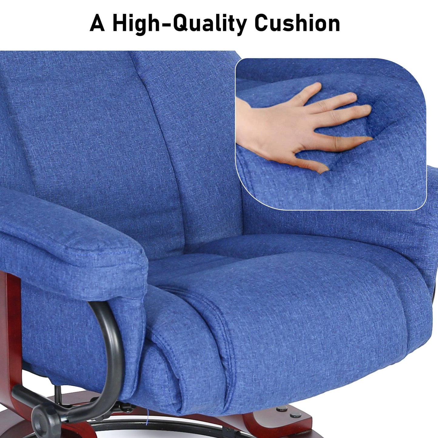 Swivel Recliner Chair with Footstool - Recliner Armchair