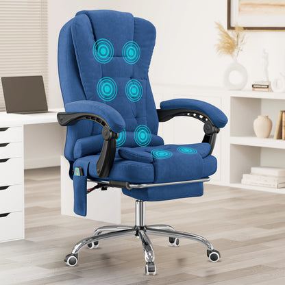 Massage Office Chair with Footrest - Ergonomic Desk Chair