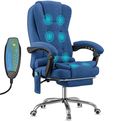 Massage Office Chair with Footrest - Ergonomic Desk Chair
