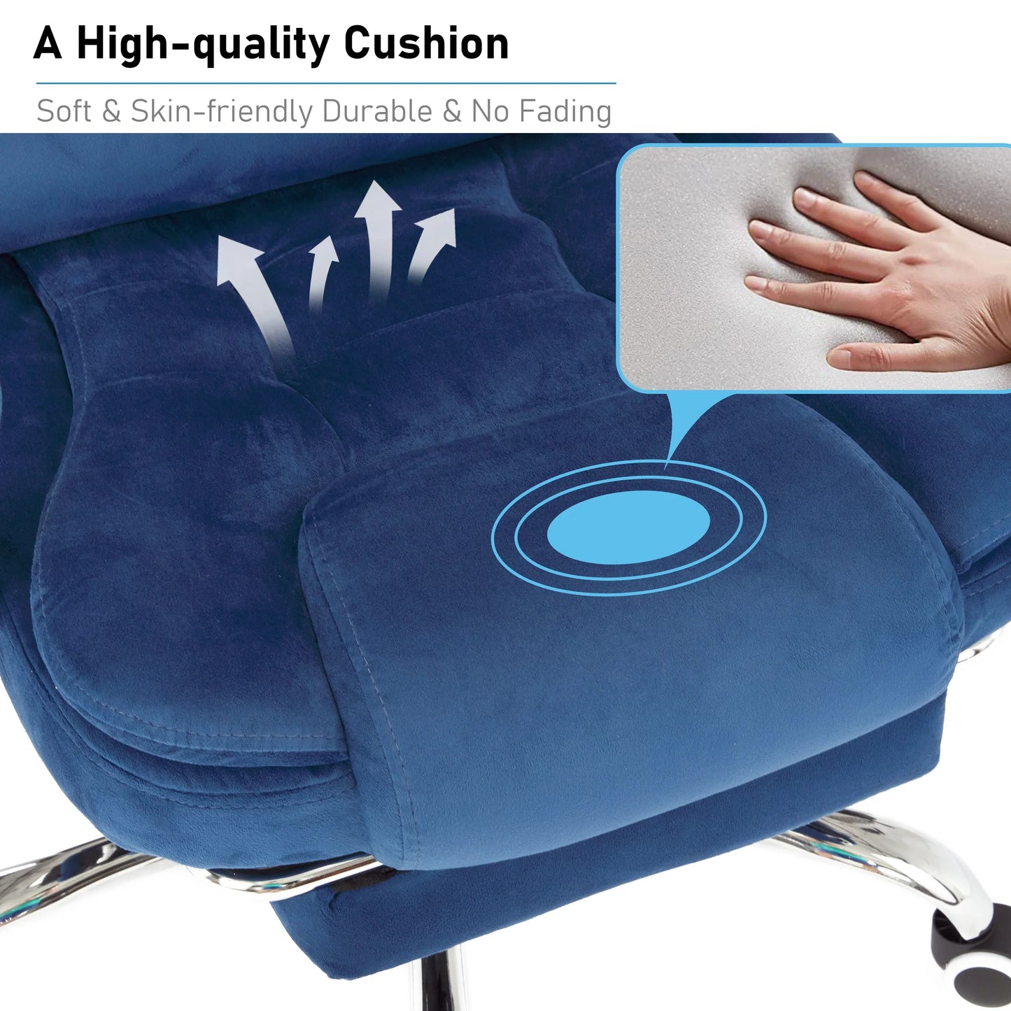 Executive Office Chair With Footrest - Ergonomic Reclining Desk Chair