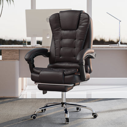 Massage Office Chair with Footrest - Ergonomic Desk Chair