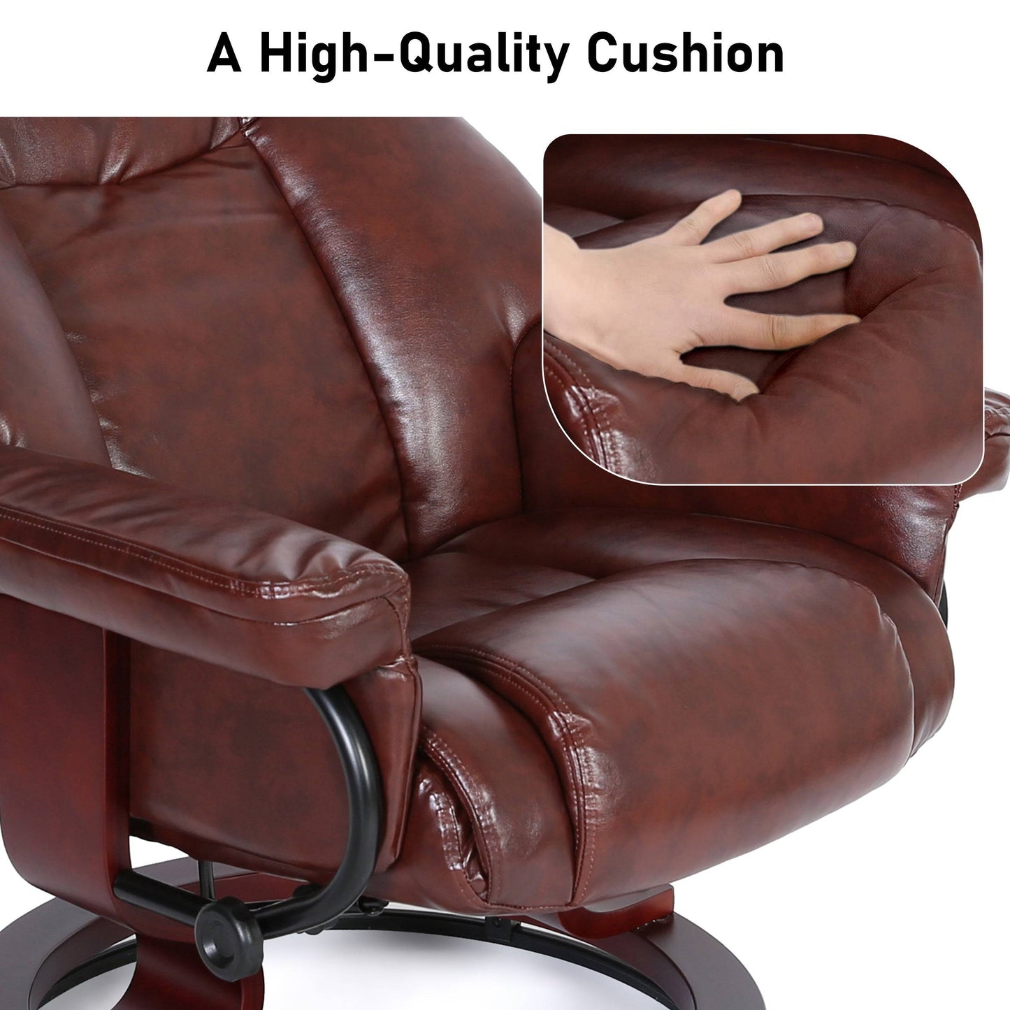 Swivel Recliner Chair with Footstool - Recliner Armchair