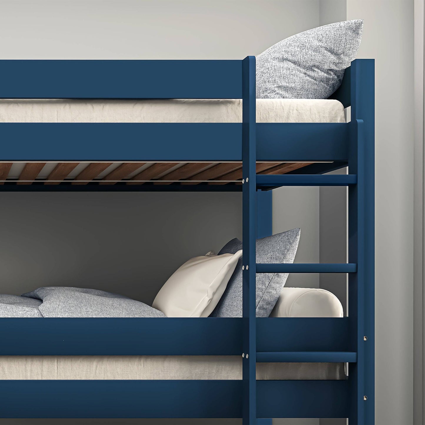 Wooden High Sleeper Triple Bunk Bed