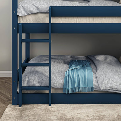 Wooden High Sleeper Triple Bunk Bed