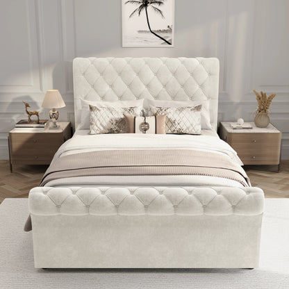 Chesterfield Ottoman Storage Bed - Side Lift Ottoman Bed Frame