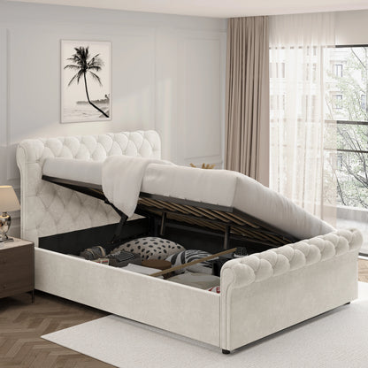 Chesterfield Ottoman Storage Bed - Side Lift Ottoman Bed Frame