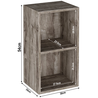 Bookcase Cube Storage Unit - Tall Narrow Bookshelf