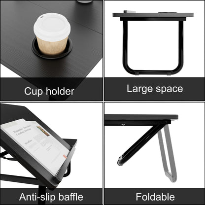 Portable Height Adjustable Laptop Table with Cup Holder