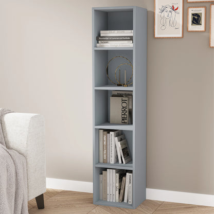 Bookcase Cube Storage Unit - Tall Narrow Bookshelf