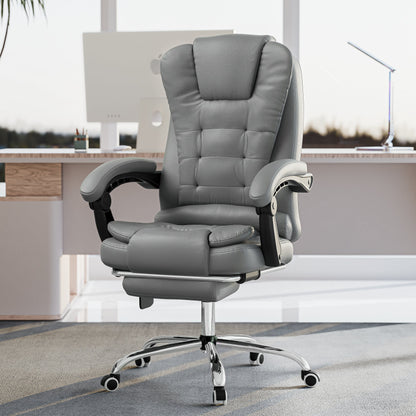 Massage Office Chair with Footrest - Ergonomic Desk Chair