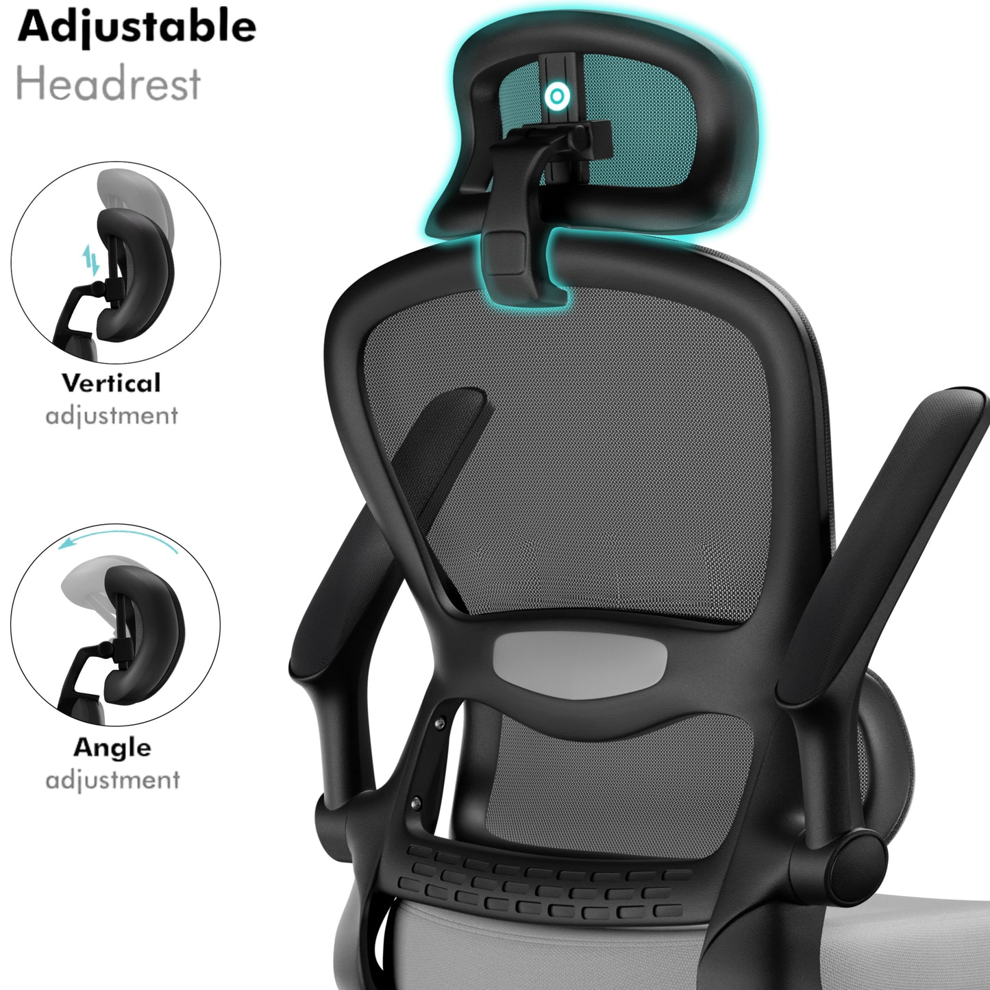 Home Office Chair - Ergonomic Computer Chair with Headrest